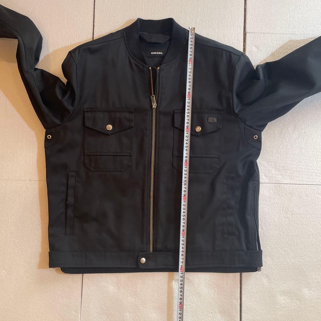 【美品】DIESEL ノーカラーブラックジャケット