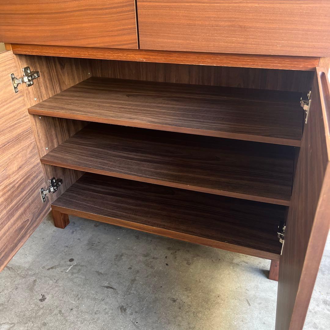 美品・廃盤希少★無印 ウォールナット材キャビネット・木製扉