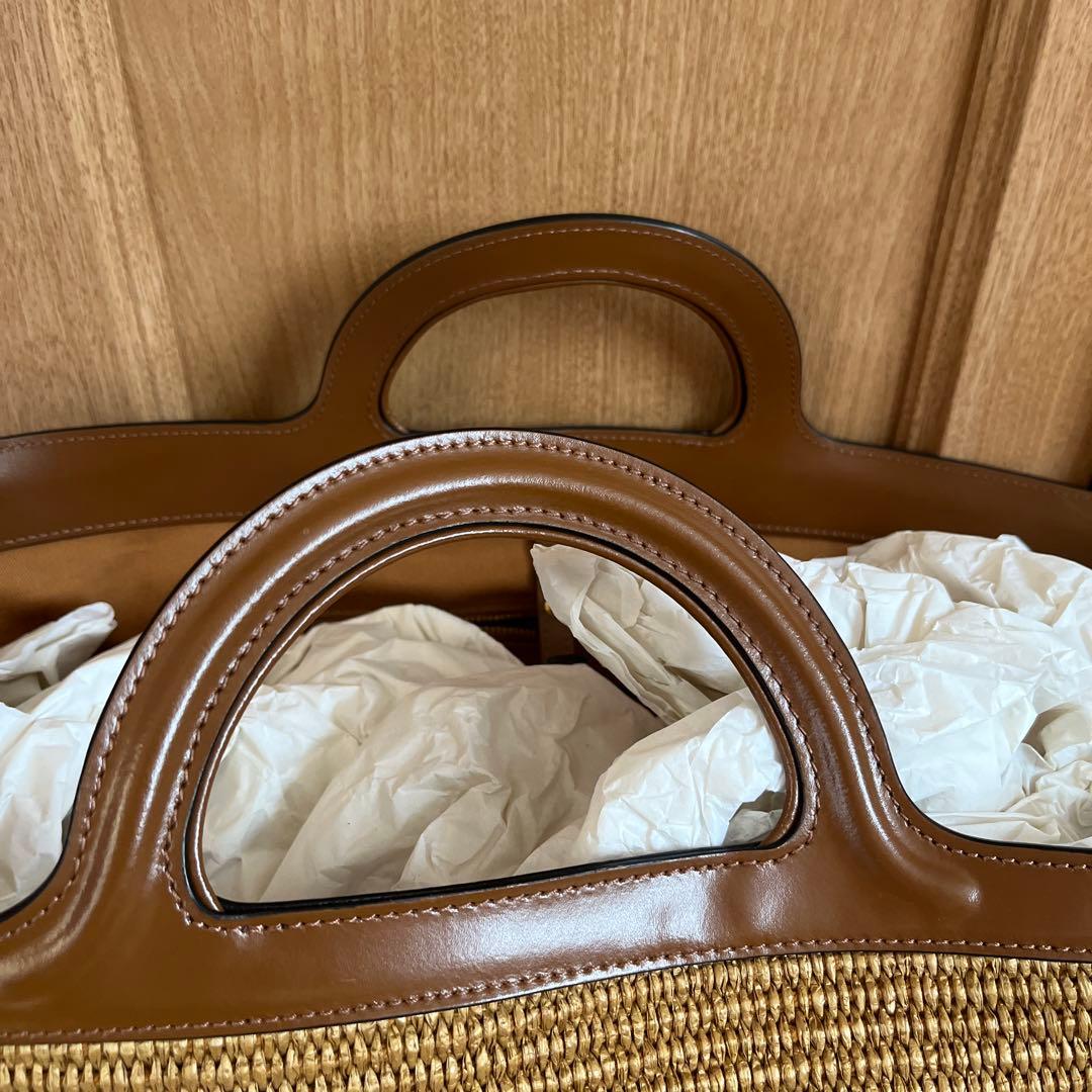 『超美品』MARNI マルニ　かごバッグ ブラウン　ラージ　TROPICALIA