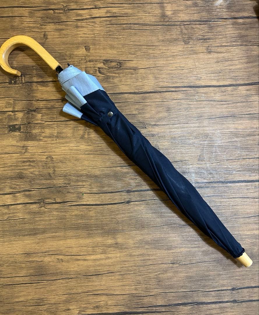 【サンバリア100】 2段折日傘 ネイビー