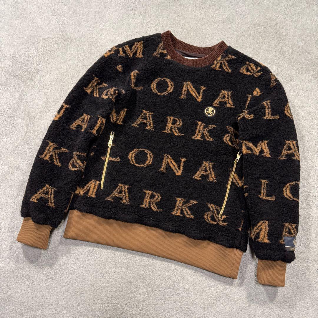 マークアンドロナ　ボアトレーナー　ゴルフウェア　ブラック　46