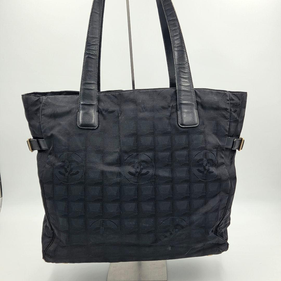 【良品】シャネル　ニュートラベルライン　GM トートバッグ　ナイロン　黒