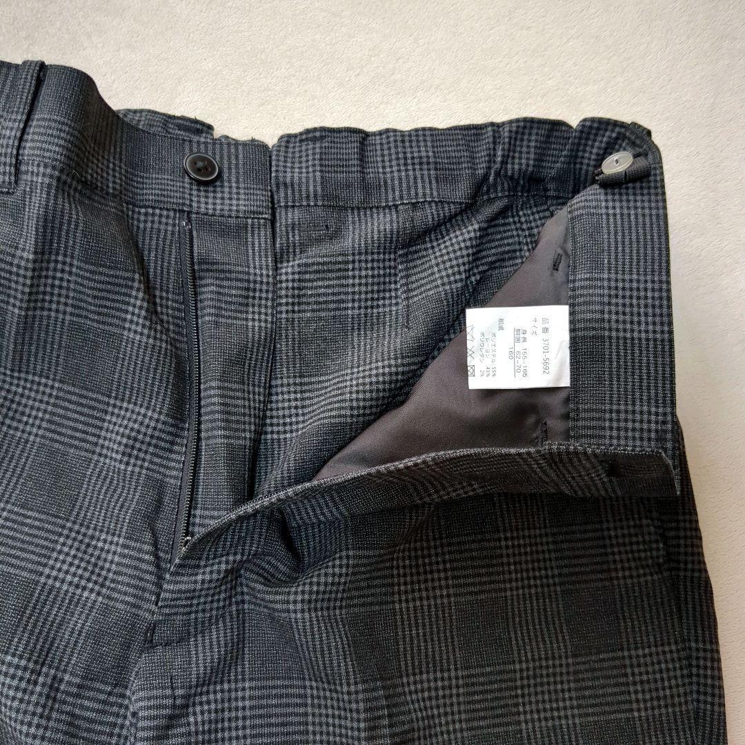 新品タグ付★ショパン　スーツ5点セット　卒服　160　ブラック×グレーチェック