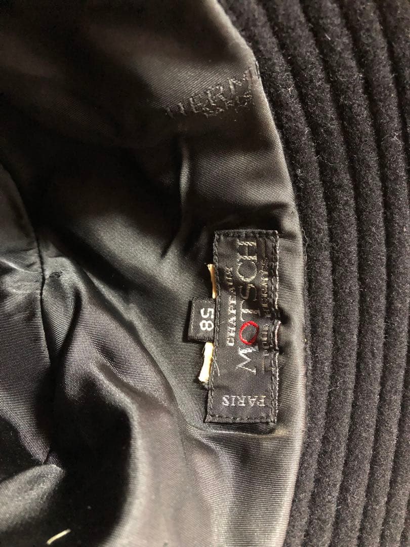 値下げ‼️HERMES エルメス バケットハット　ブラック　黒　帽子 冬