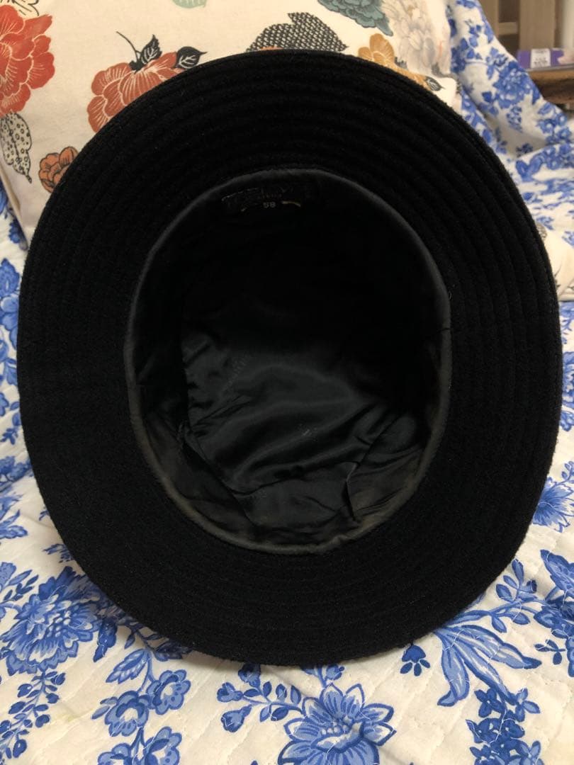 値下げ‼️HERMES エルメス バケットハット　ブラック　黒　帽子 冬