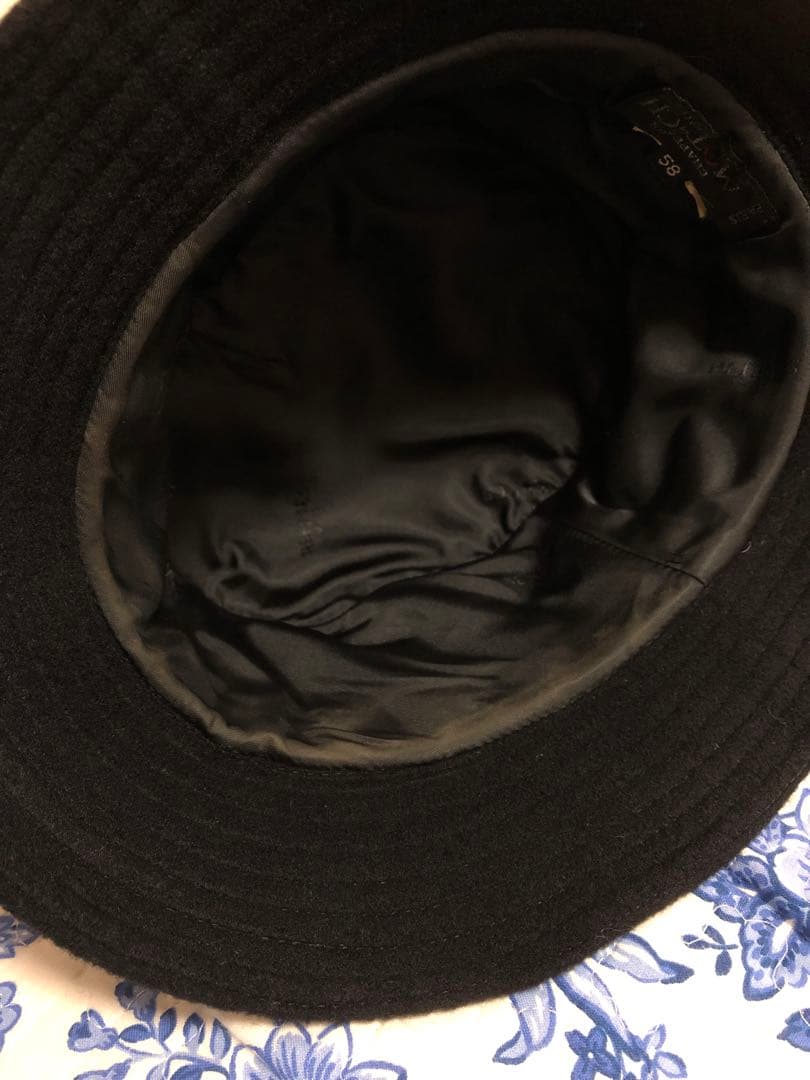 値下げ‼️HERMES エルメス バケットハット　ブラック　黒　帽子 冬