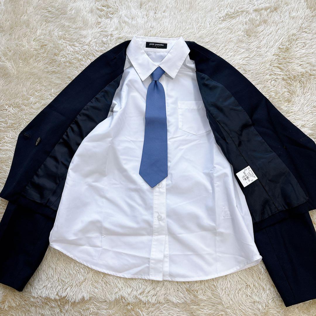 ポンポネット 160cm フォーマルスーツ 卒服　入学式 濃紺 お受験　発表会