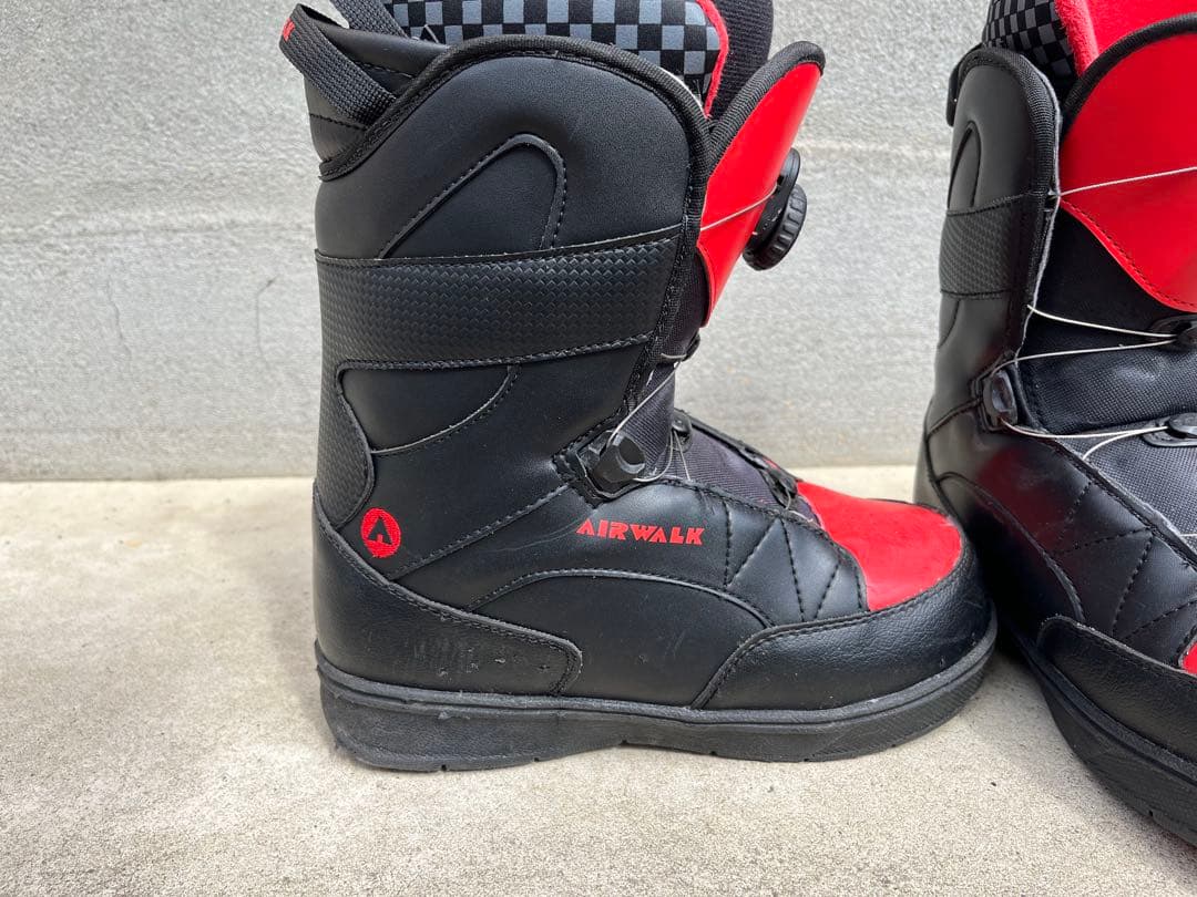 AIRWALK 赤黒 スノーボードブーツ25cm BOA