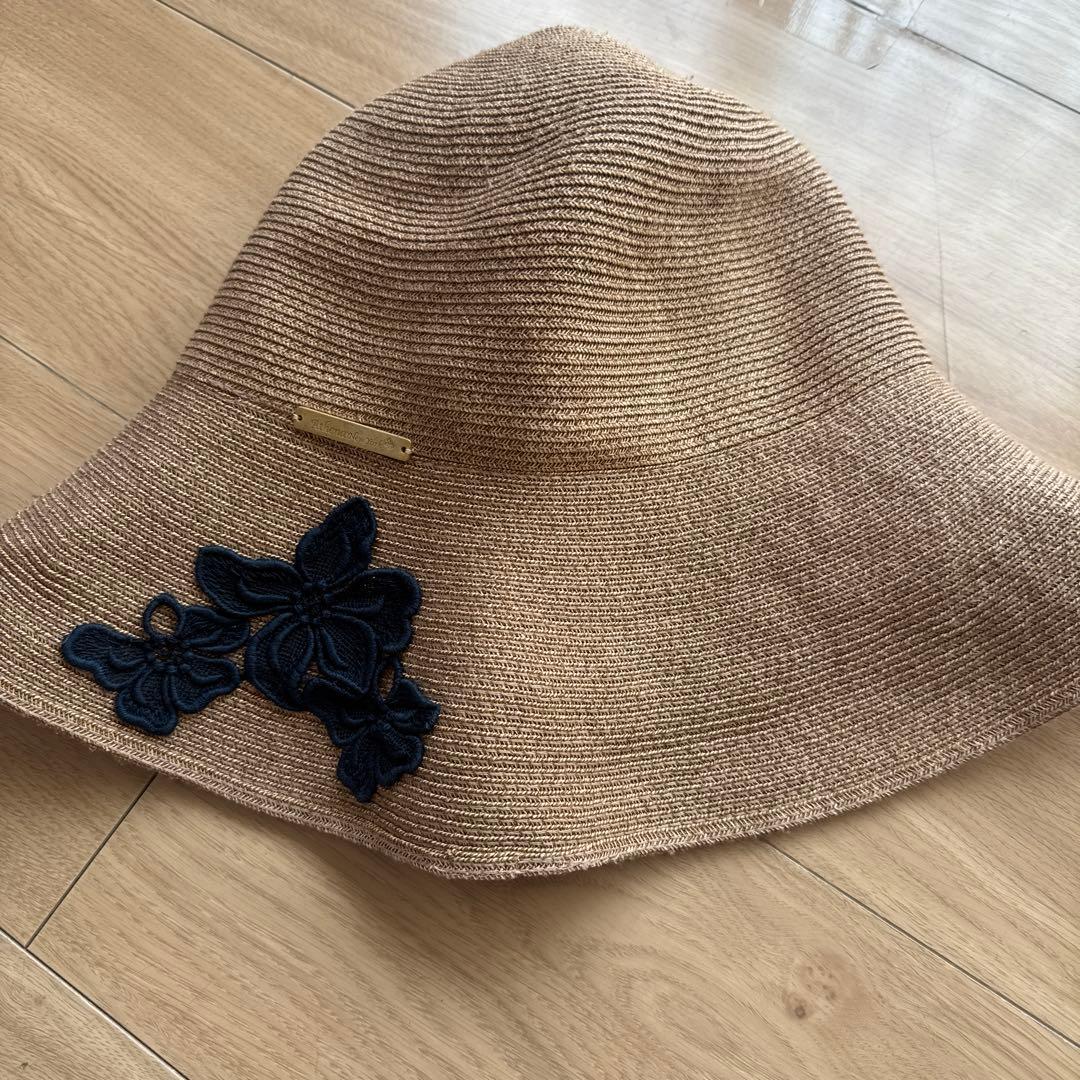 Athena New York フラワーハット ベージュ