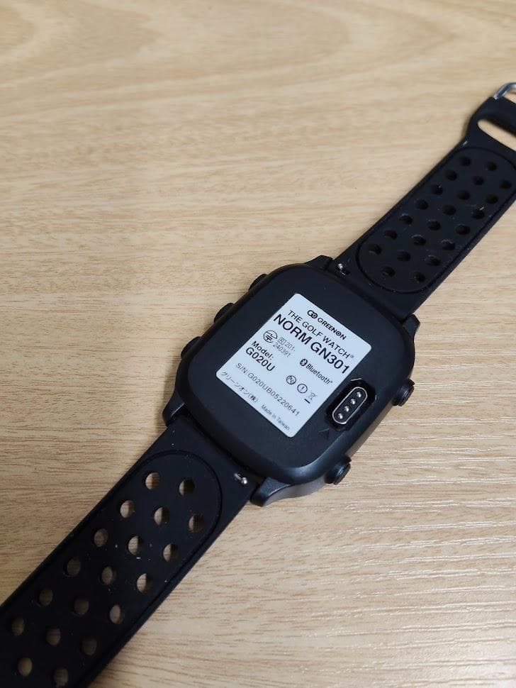 【美品】グリーンオン ゴルフウォッチ 黒 NORM GN301 ノルム