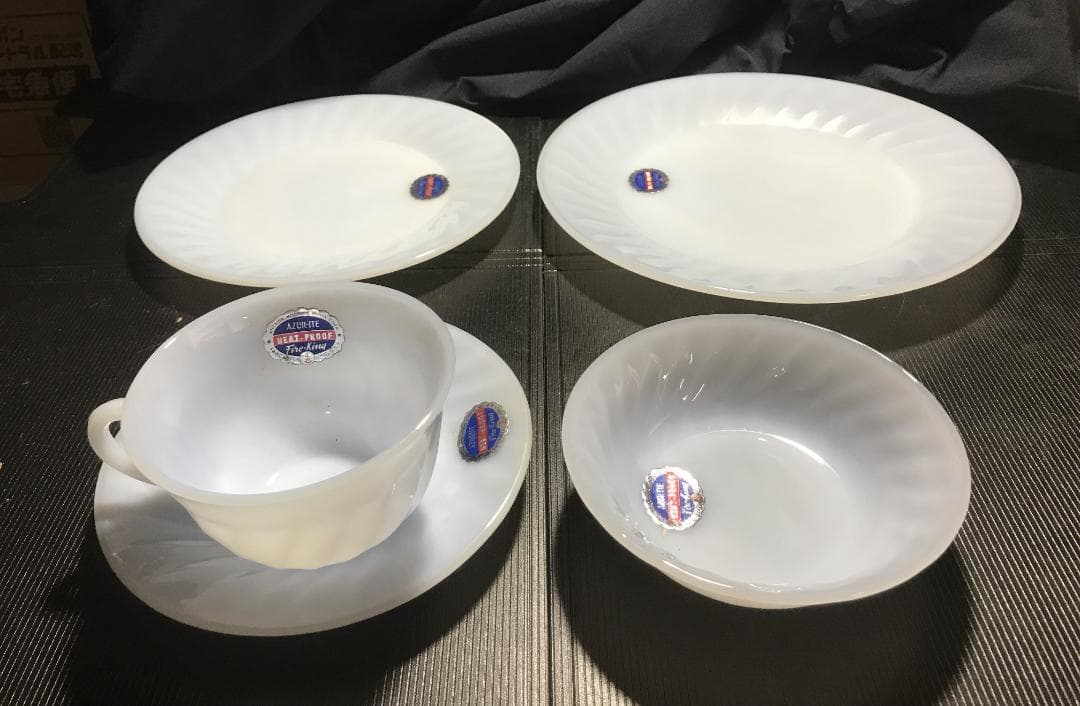 ファイヤーキング　スワールアズライト　 デイナーセット（ラベル付ＧＬＡＳＳ刻印）