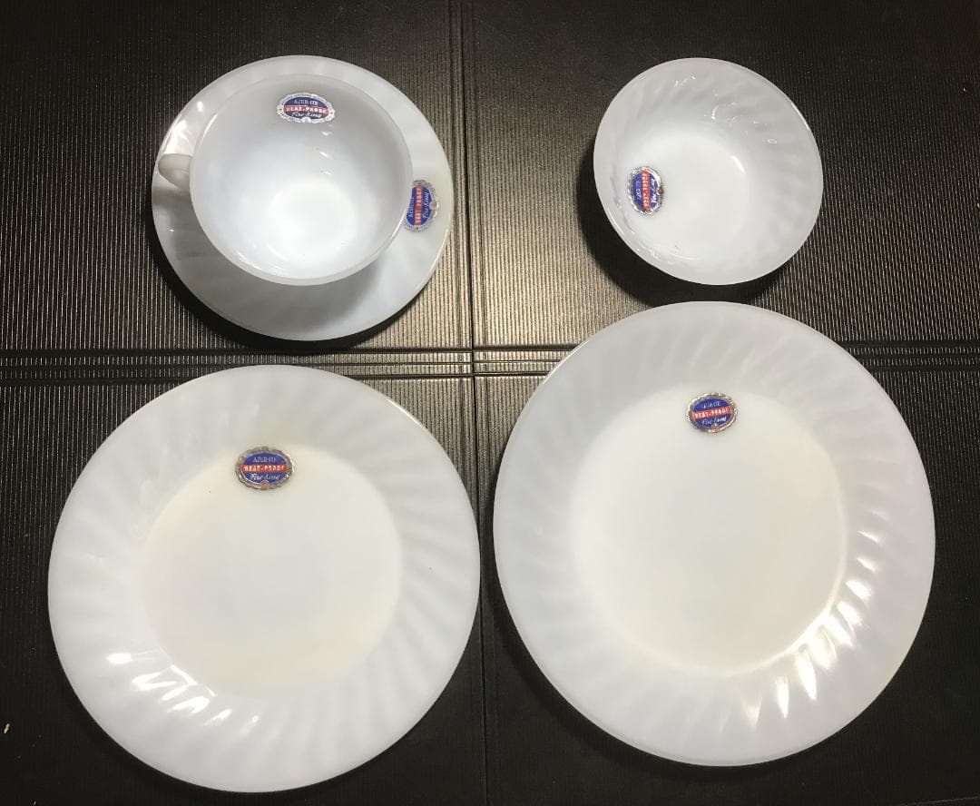 ファイヤーキング　スワールアズライト　 デイナーセット（ラベル付ＧＬＡＳＳ刻印）