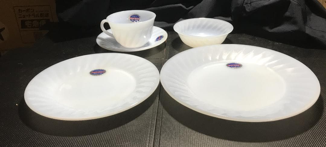 ファイヤーキング　スワールアズライト　 デイナーセット（ラベル付ＧＬＡＳＳ刻印）