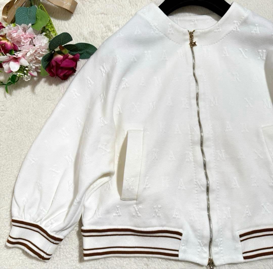 美品　マックスマーラ　ロゴ ボンバージャケット ブルゾン　白タグ 2022年