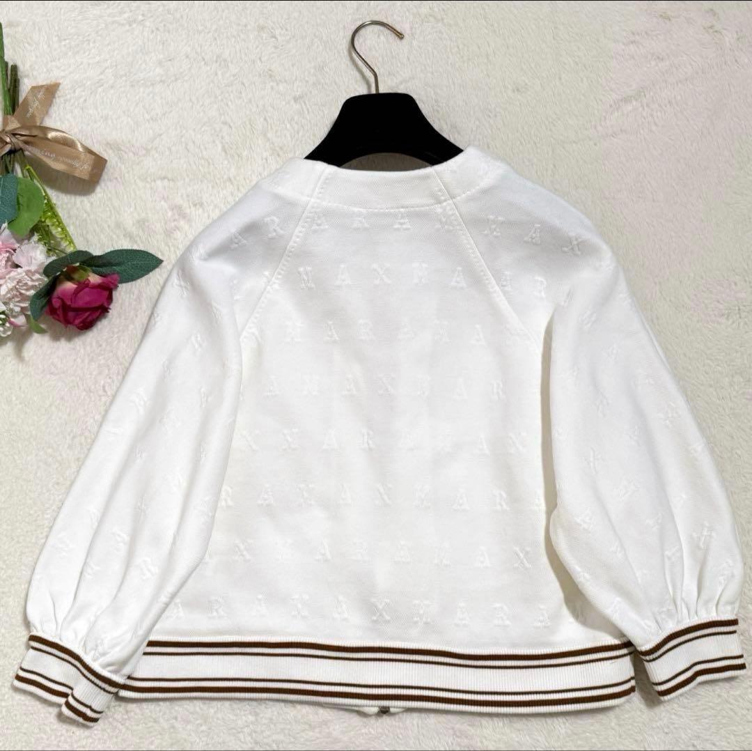 美品　マックスマーラ　ロゴ ボンバージャケット ブルゾン　白タグ 2022年