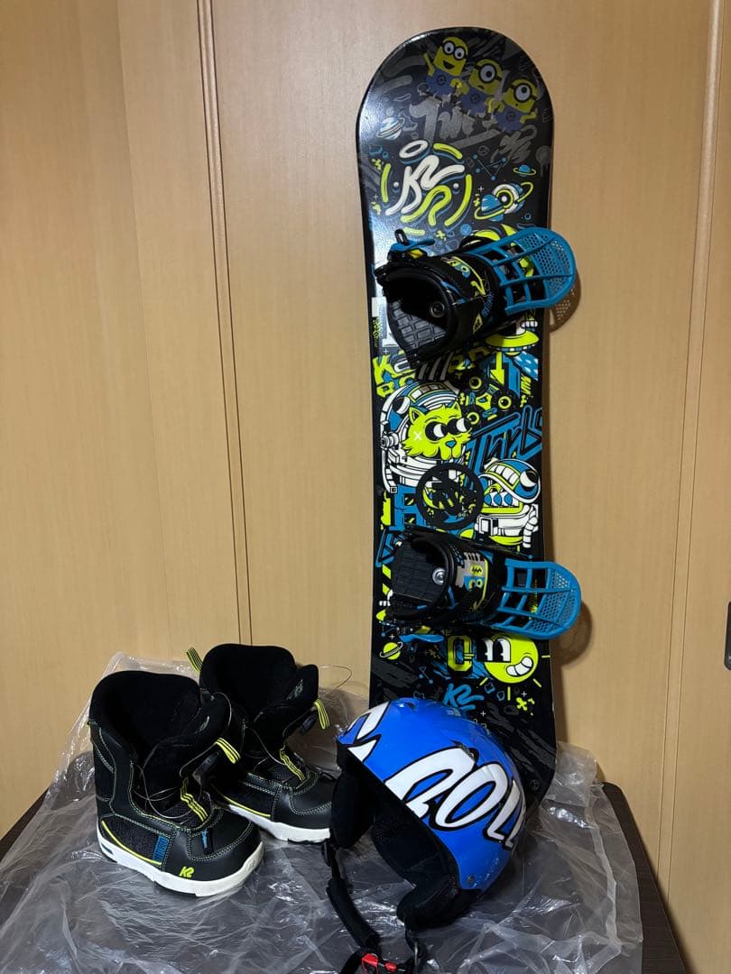 K2 スノーボード100cmセット ブーツ ヘルメット付き