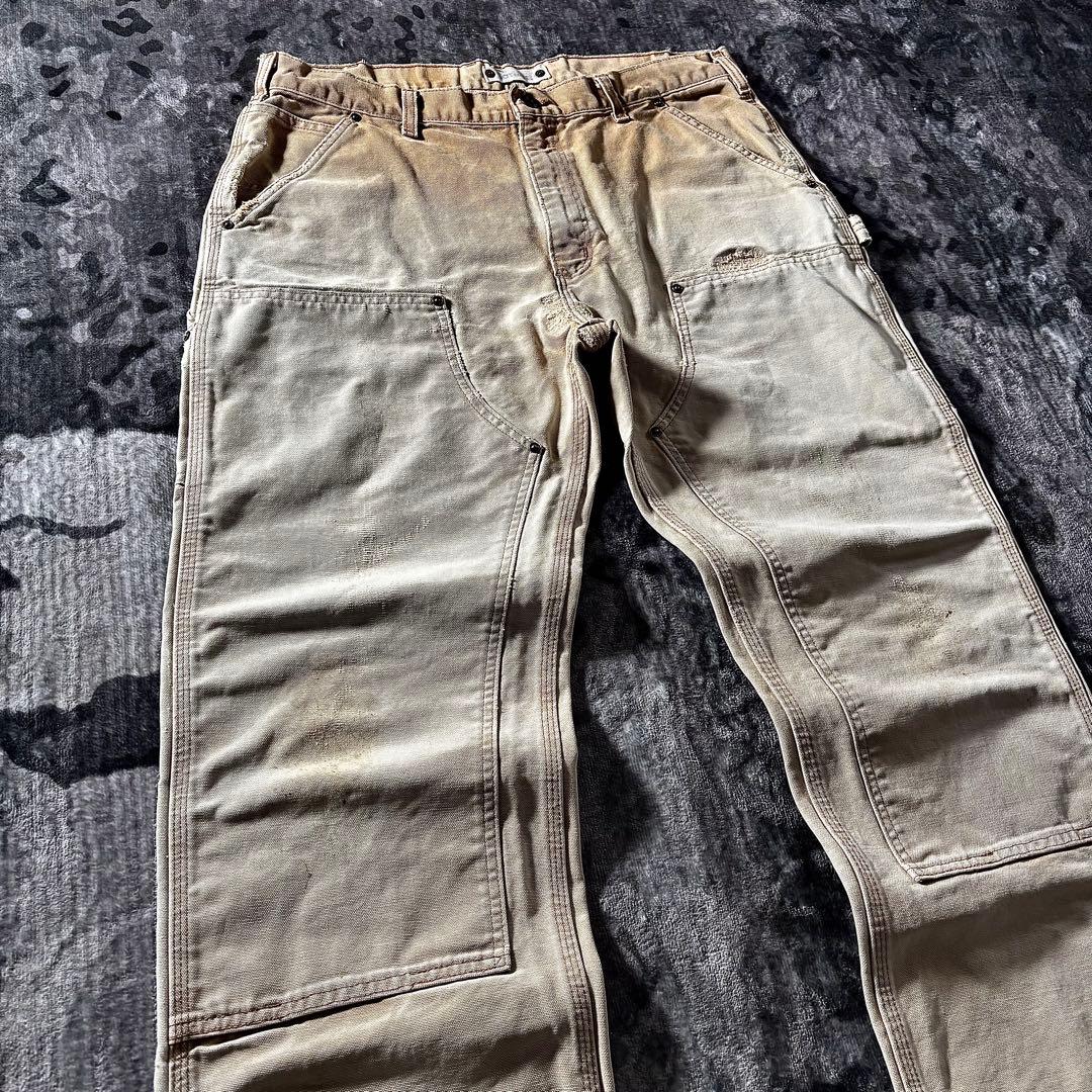 コメ欄セール！ 厚手 ダック地 一点物 ダブルニー 38×32 ビックシルエット