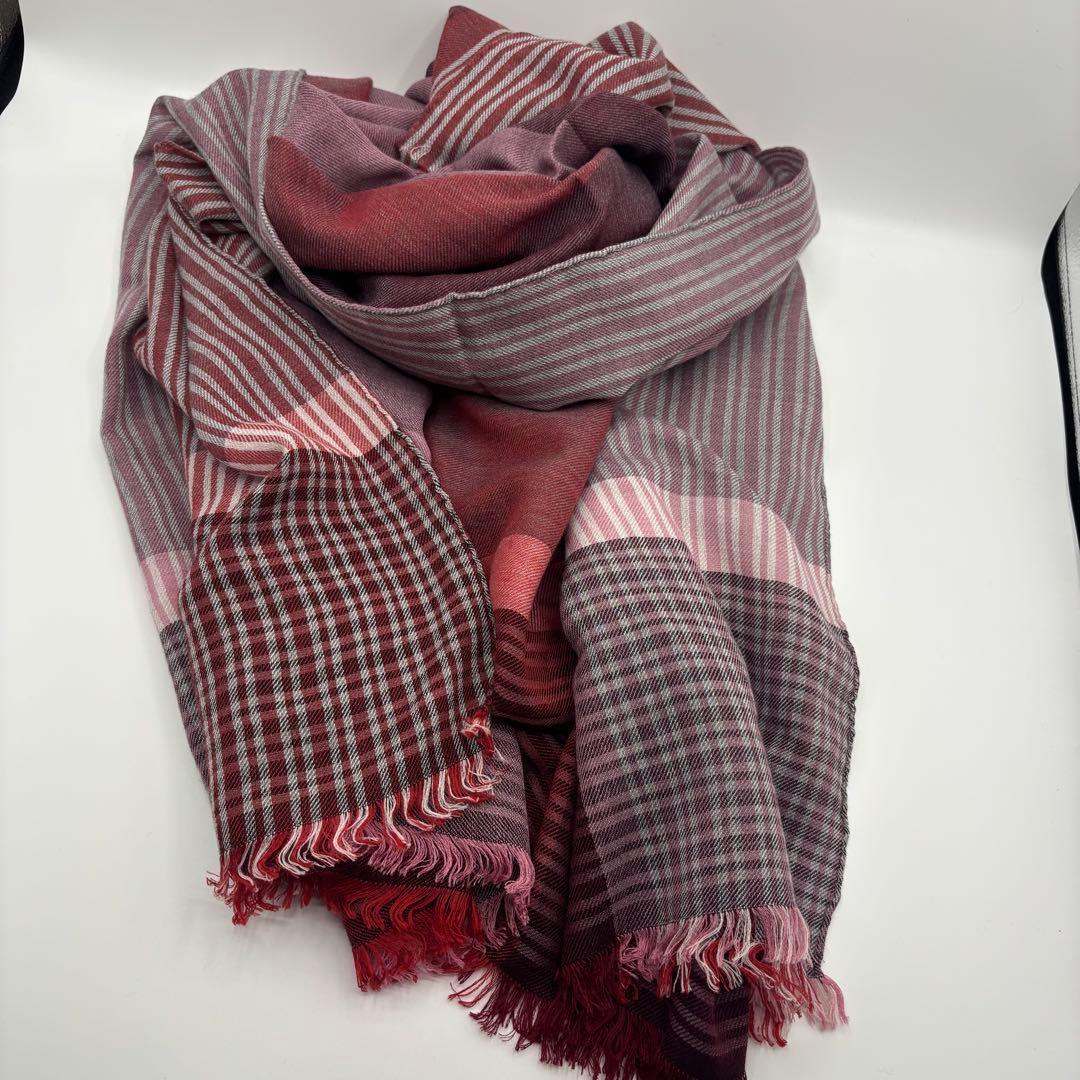 BERLUTI ベルルッティ　ストール　シルク　チェック　ユニセックス　美品