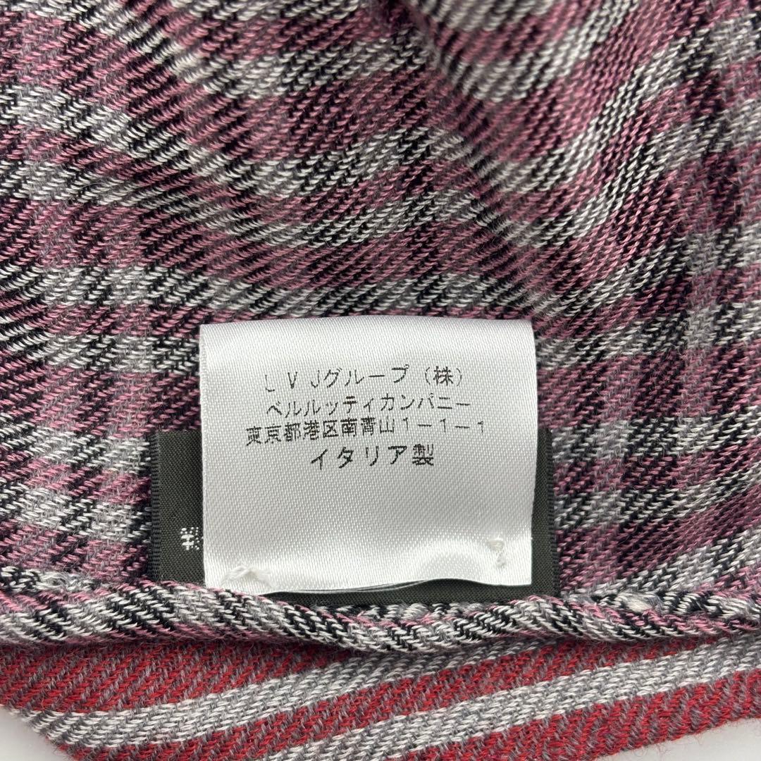 BERLUTI ベルルッティ　ストール　シルク　チェック　ユニセックス　美品