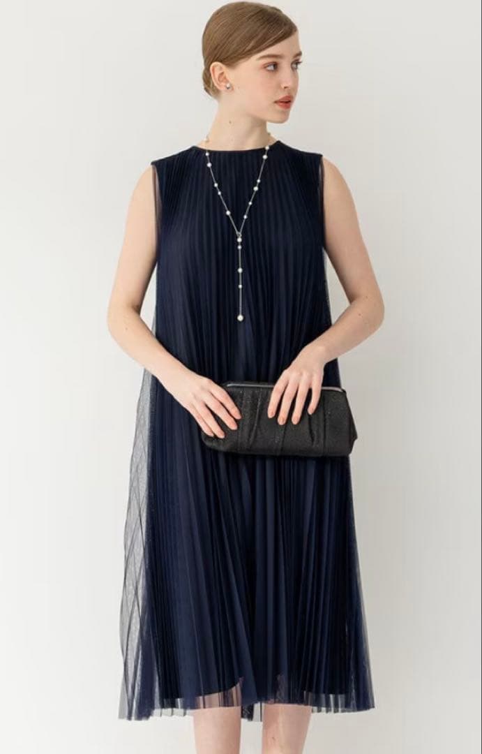 23区　【APPLAUDIR】チュールプリーツ ドレス　46