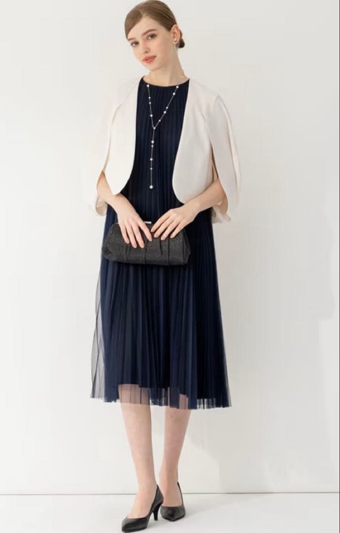 23区　【APPLAUDIR】チュールプリーツ ドレス　46