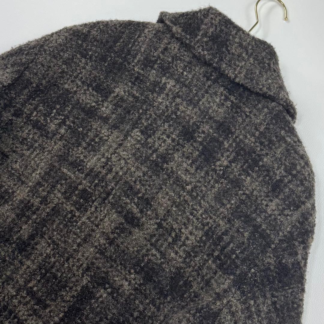 ジャーナルスタンダード BALLIツイードビッグカラーミドルコート ダブル