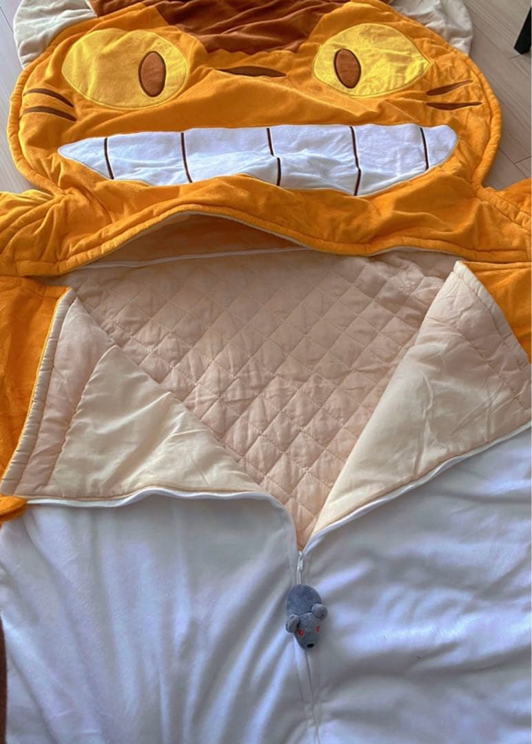 【美品】ねこバス トトロ シュラフ 寝袋 子供 お昼寝布団