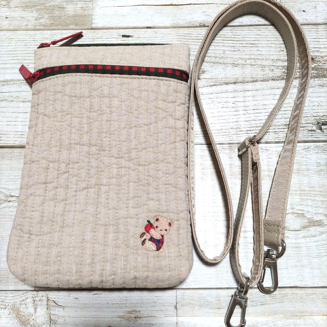 美品　ファミリア　ピオヌンナル　スマホショルダー　スマホポシェット　ショルダー