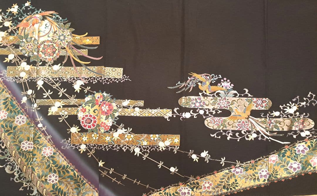 美品❇️後藤久美子ブランド　金彩刺繍　 黒留め袖　 比翼仕立て　フルセット