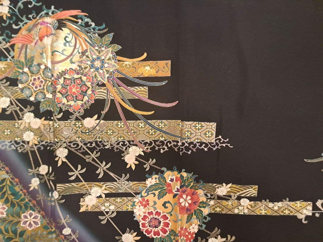美品❇️後藤久美子ブランド　金彩刺繍　 黒留め袖　 比翼仕立て　フルセット