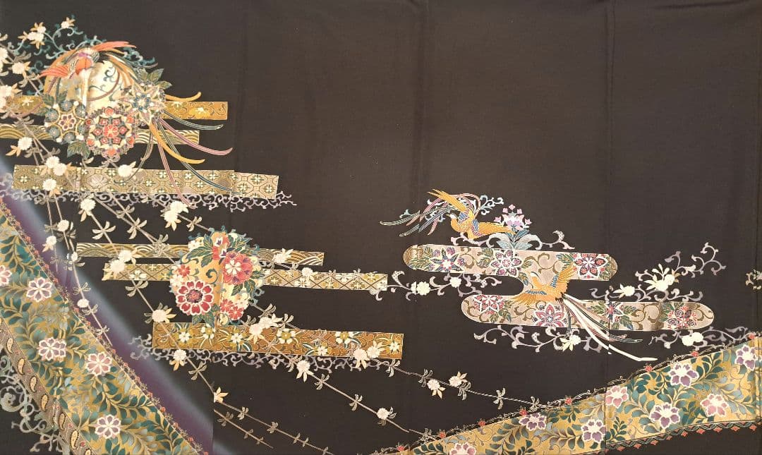 美品❇️後藤久美子ブランド　金彩刺繍　 黒留め袖　 比翼仕立て　フルセット
