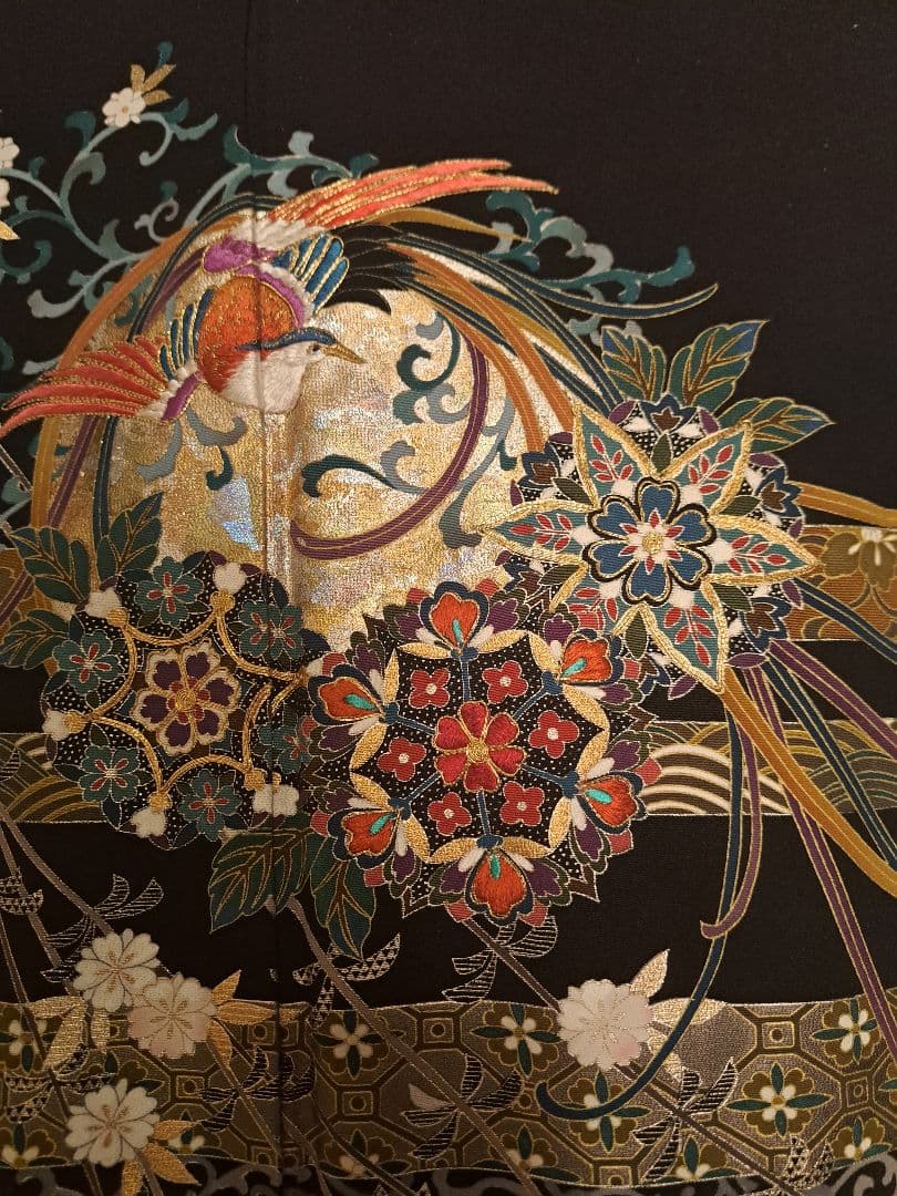 美品❇️後藤久美子ブランド　金彩刺繍　 黒留め袖　 比翼仕立て　フルセット