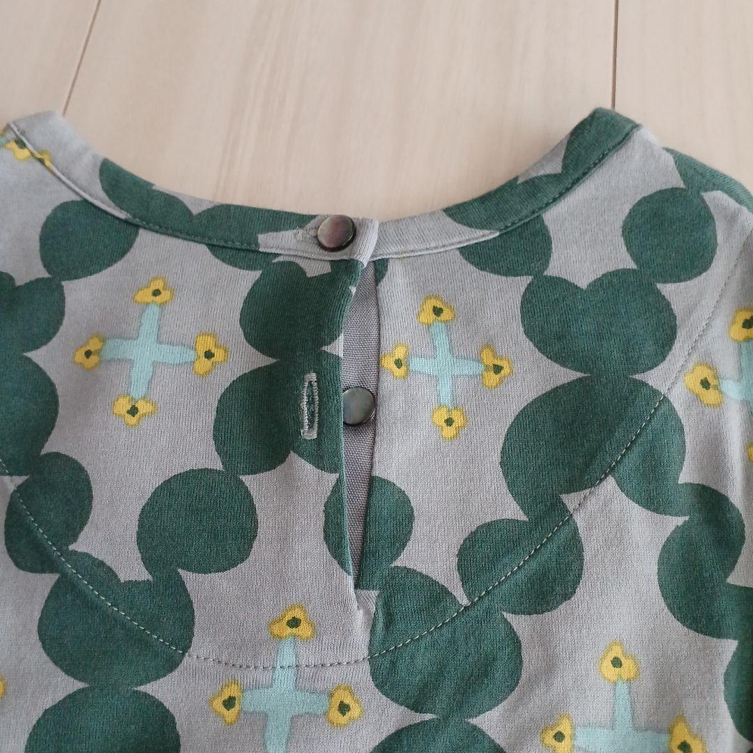 【150】minä perhonen 七分袖花柄ワンピース