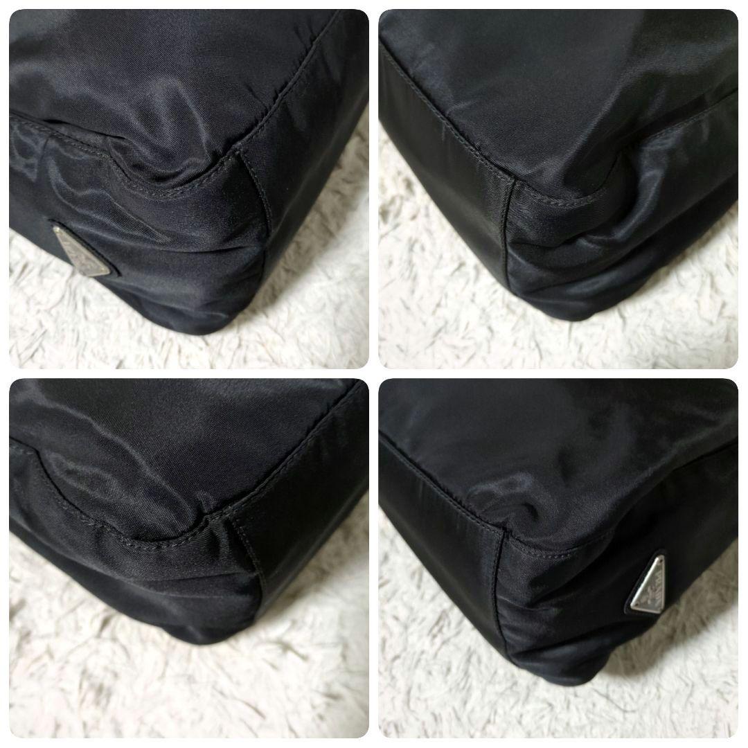 希少 PRADA プラスチックハンドル ナイロン ワンショルダーバッグ ブラック