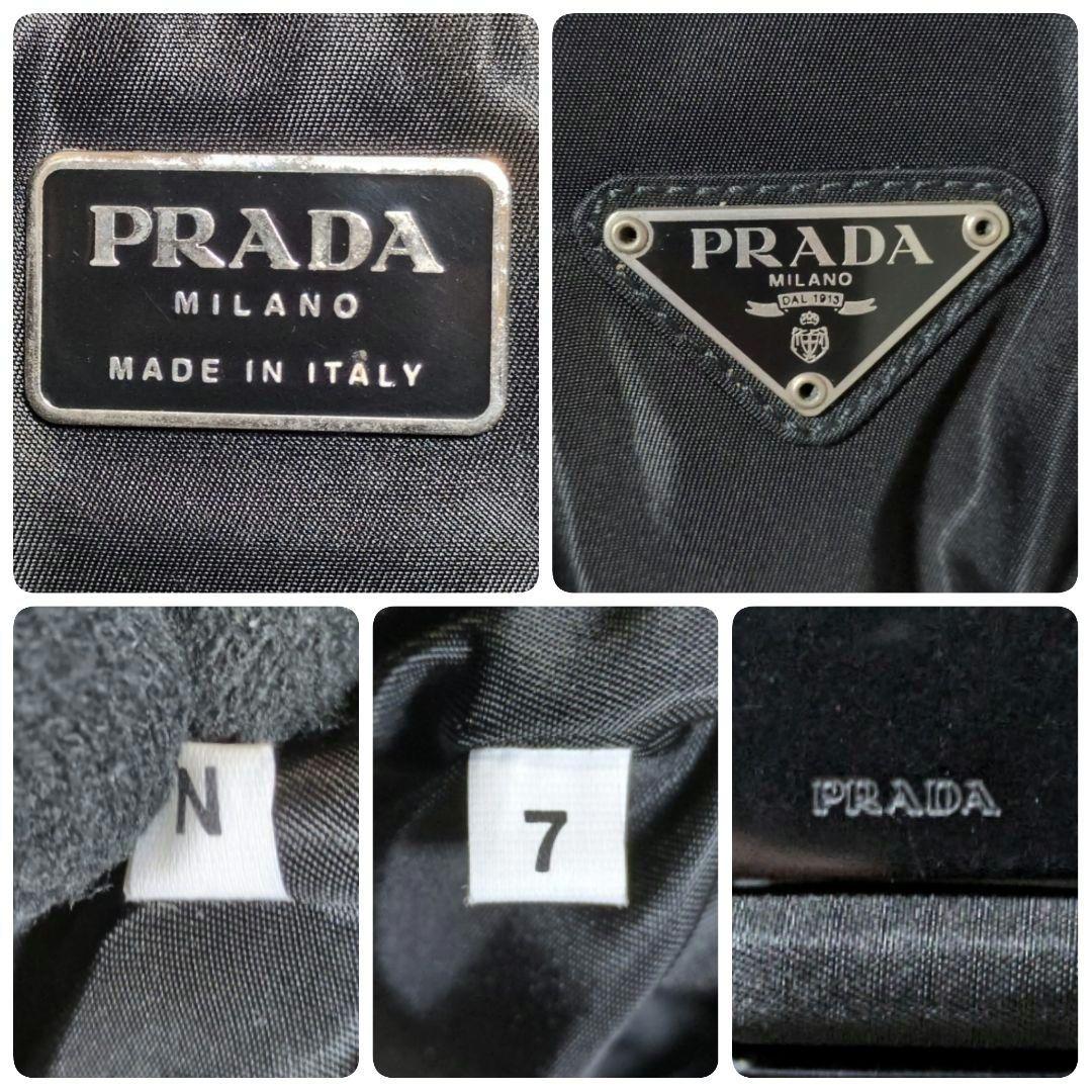 希少 PRADA プラスチックハンドル ナイロン ワンショルダーバッグ ブラック