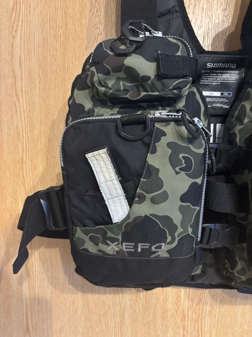 シマノ XEFO ゲームベスト VF-278R カモ 迷彩 フローティングベスト