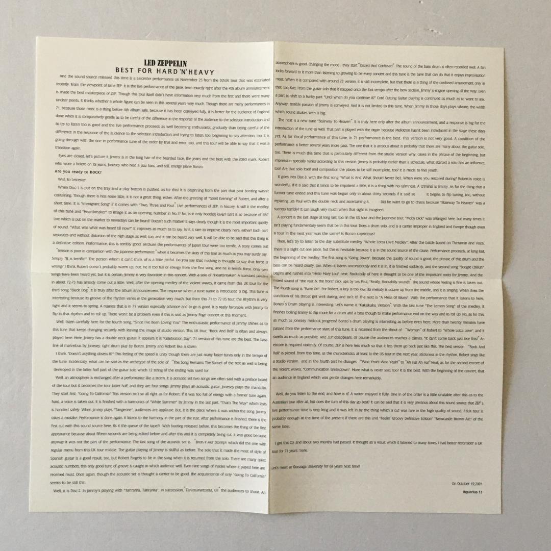 ゆ*き様 限定ボックス レッド・ツェッペリン Best For Hard'n'
