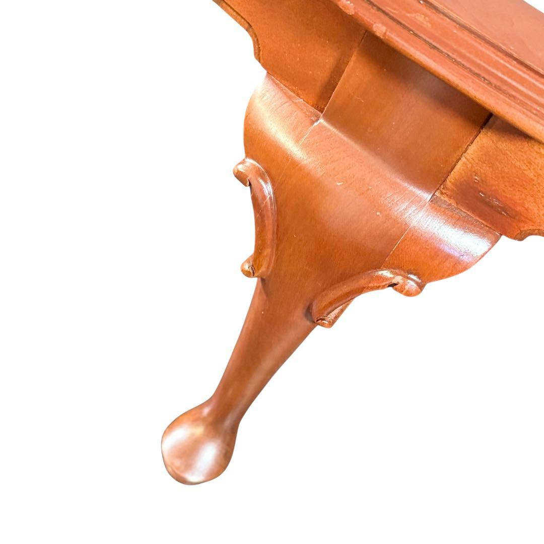 HR783 ETHAN ALLEN ガラストップテーブル　猫脚　コーヒーテーブル