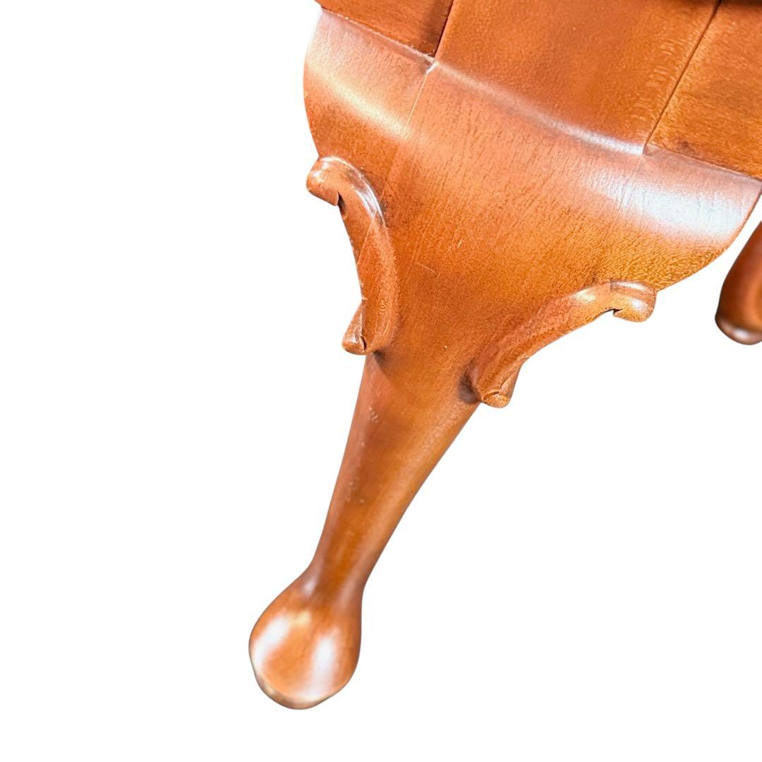 HR783 ETHAN ALLEN ガラストップテーブル　猫脚　コーヒーテーブル