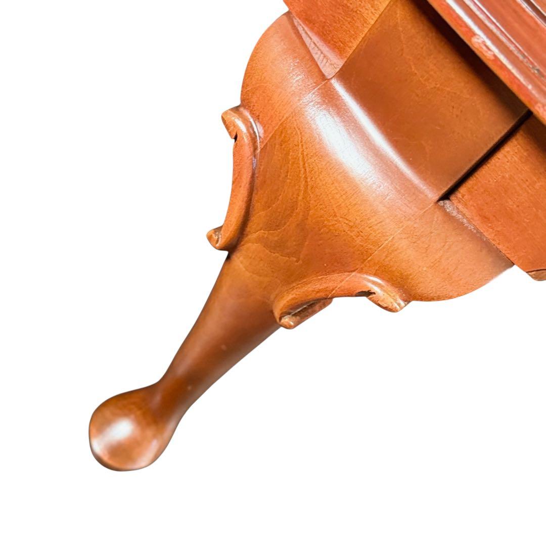 HR783 ETHAN ALLEN ガラストップテーブル　猫脚　コーヒーテーブル