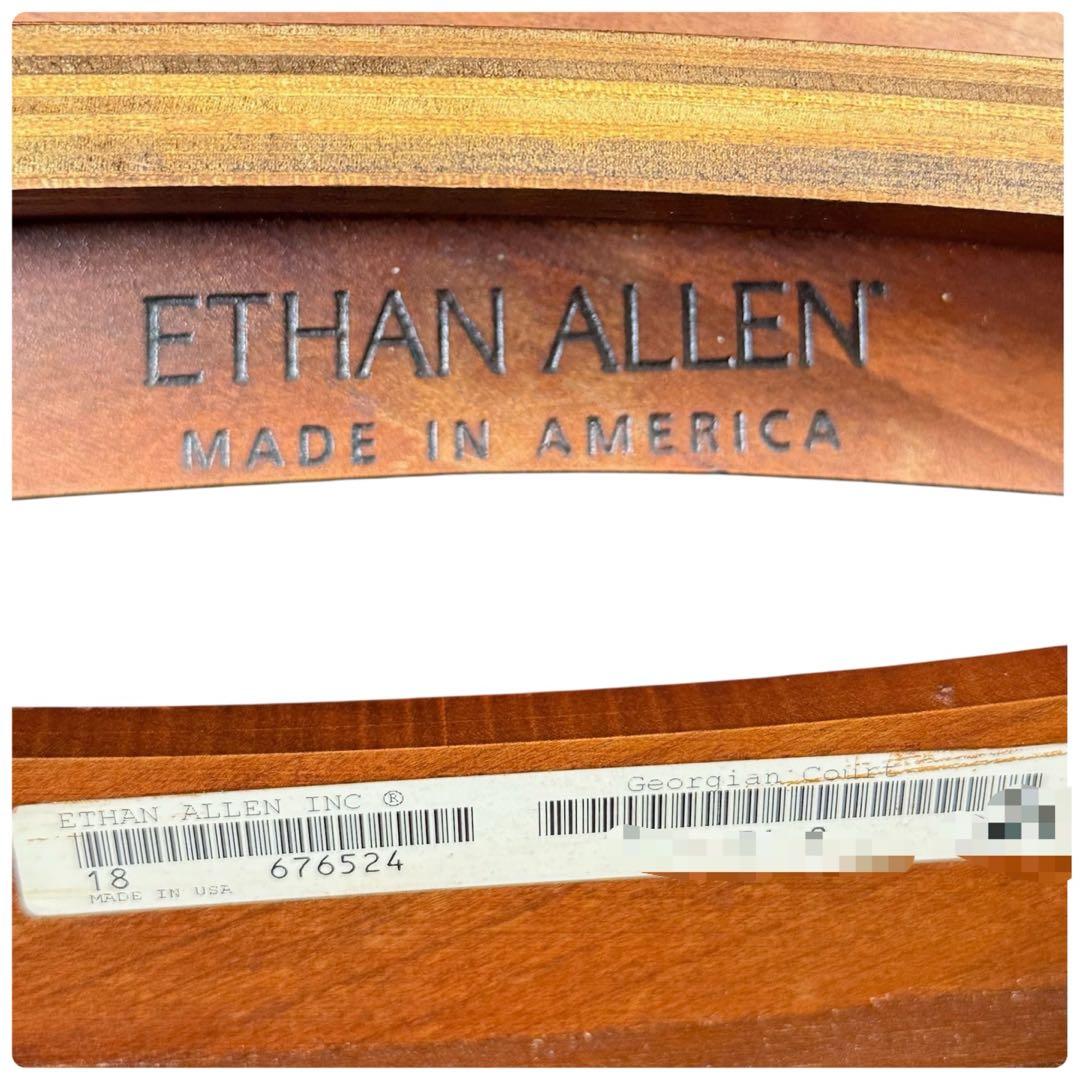 HR783 ETHAN ALLEN ガラストップテーブル　猫脚　コーヒーテーブル