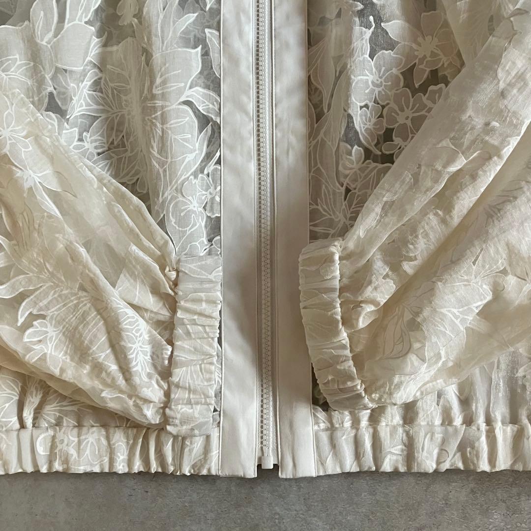 極美品 DAMA collectionトルコ素材 花柄 ジャケット シアー