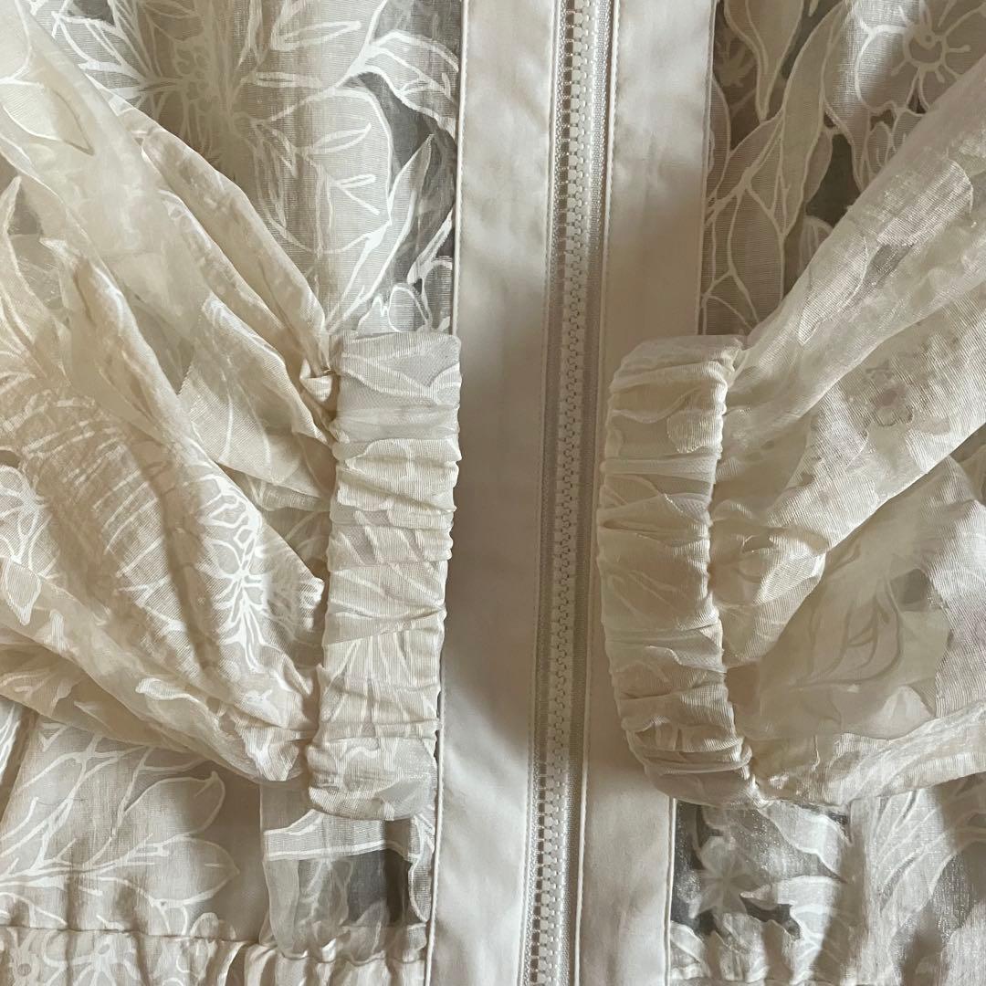 極美品 DAMA collectionトルコ素材 花柄 ジャケット シアー