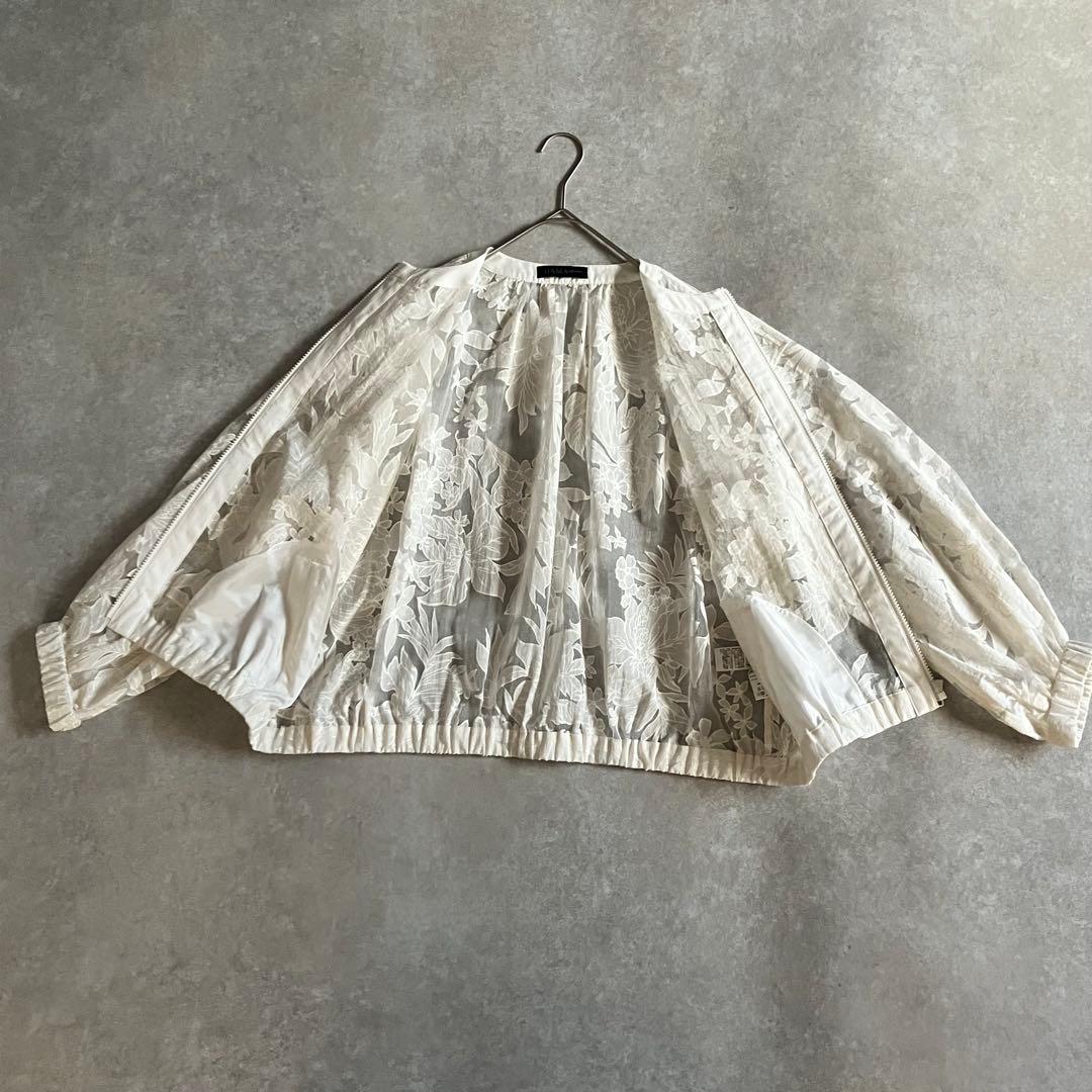 極美品 DAMA collectionトルコ素材 花柄 ジャケット シアー