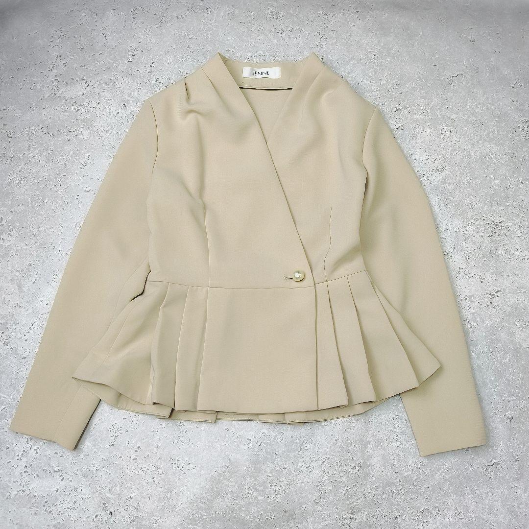 JENNE カシュクールペプラムジャケット　ベージュ