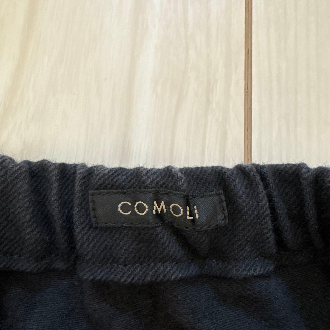 着用2,3回　COMOLI ブラックドリル テーパードパンツ　サイズ1