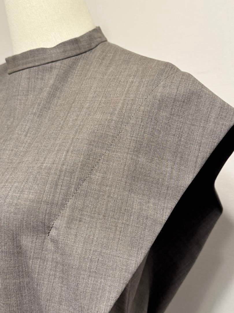 【限定SALE】LOHEN スタンドカラータックスリーブオールインワン 36