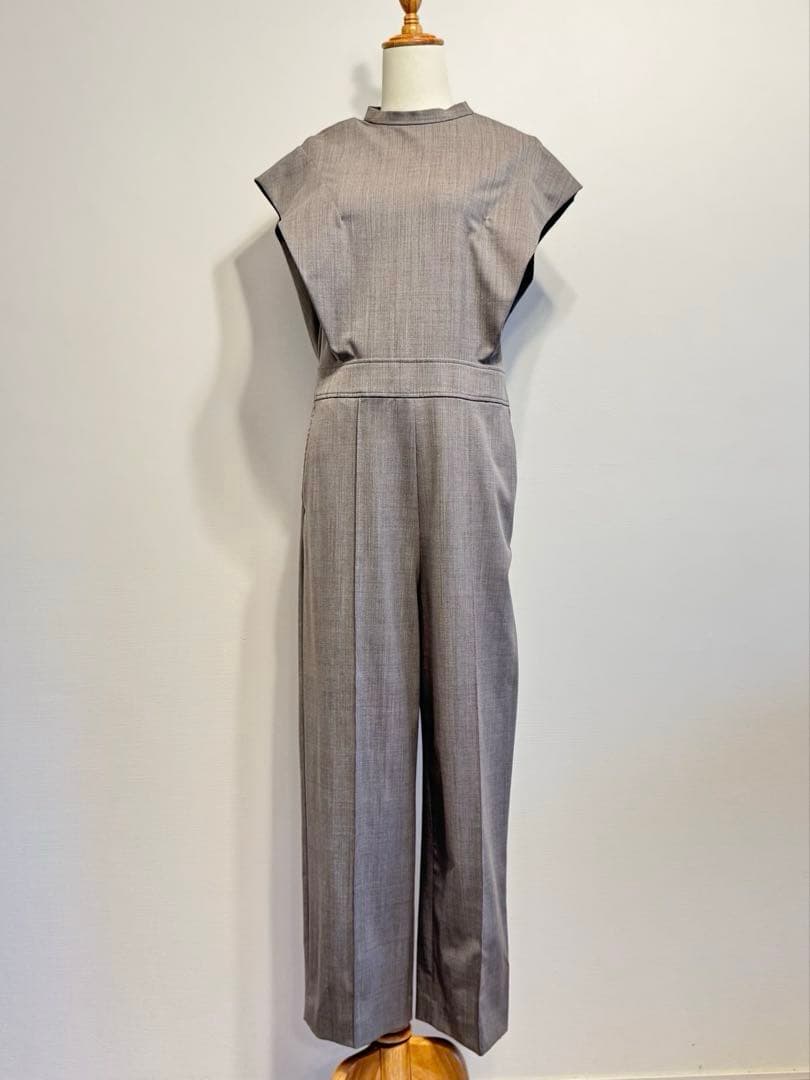 【限定SALE】LOHEN スタンドカラータックスリーブオールインワン 36