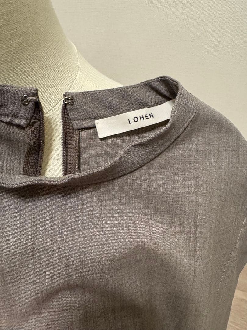【限定SALE】LOHEN スタンドカラータックスリーブオールインワン 36