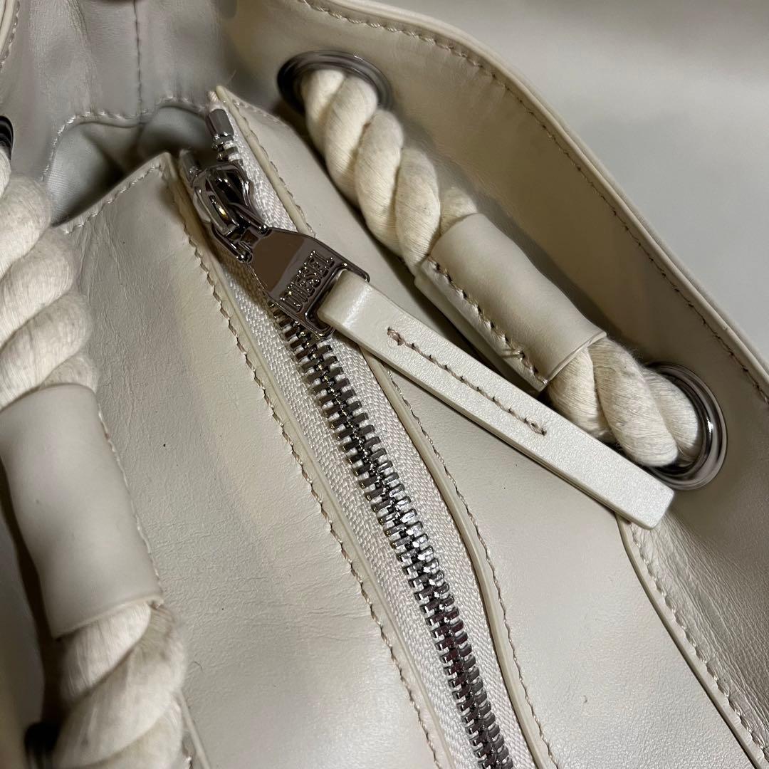 美品 DIESEL デニム カウレザー トートバッグ 2way ディーゼル 人気